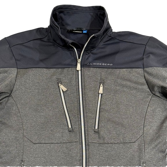 J Lindeberg Performance Tech Track Golf Jacket XL Huxley Jersey Full Zip Fleece - Picture 2 of 11